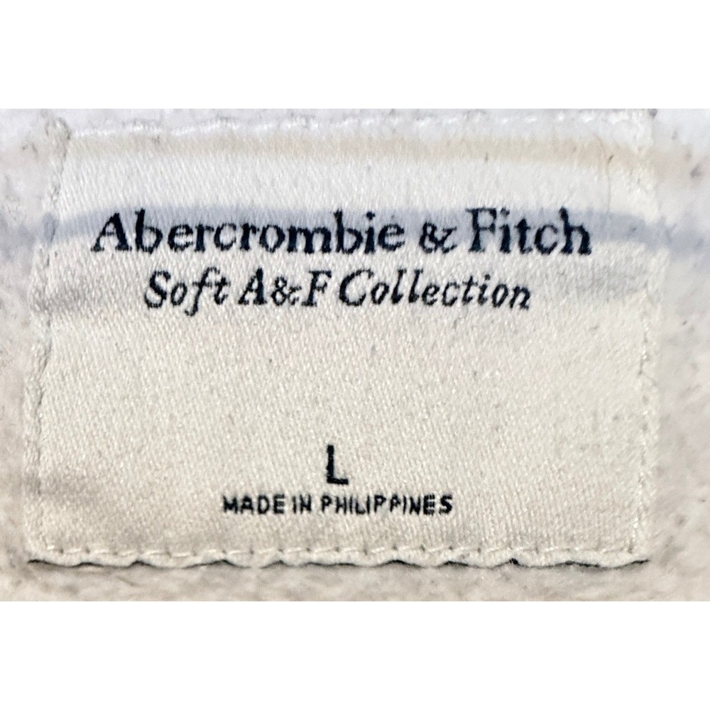 Abercrombie & Fitch Nantucket Yachting Coastal Sweatshirt Large Gray Crop Preppy - Picture 4 of 10